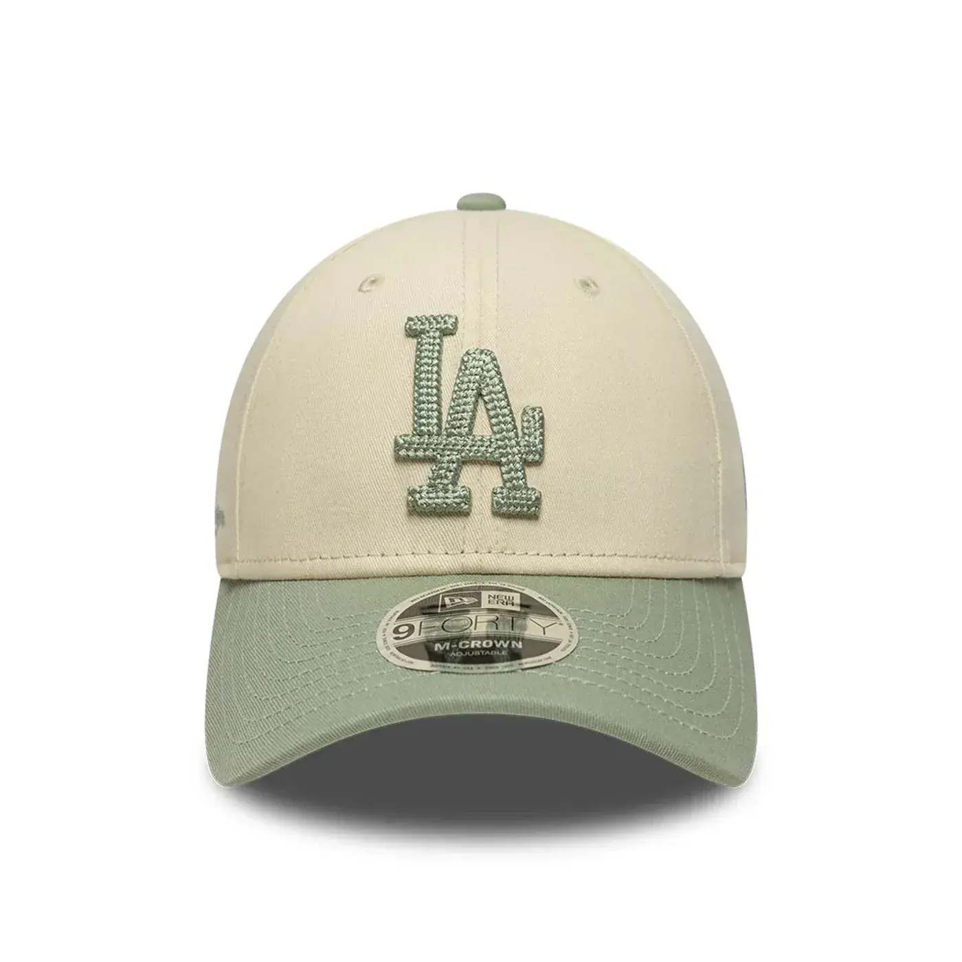 Casquette New Era 9FORTY M-Crown Side Script – LA Dodgers – Cream / Pastel Green thumbnail