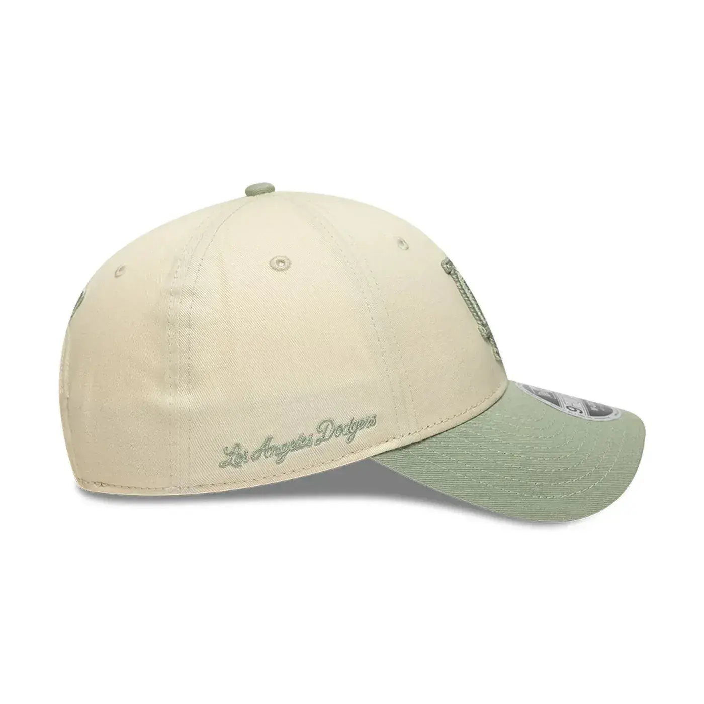 Casquette New Era 9FORTY M-Crown Side Script – LA Dodgers – Cream / Pastel Green thumbnail