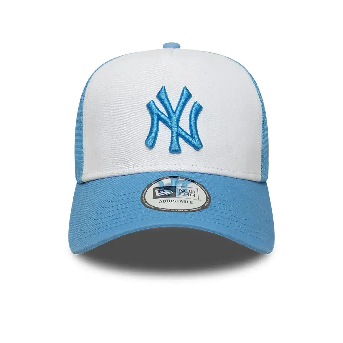 Casquette New Era MLB League Essential 9FORTY A-Frame Trucker – New York Yankees – Pastel Blue thumbnail