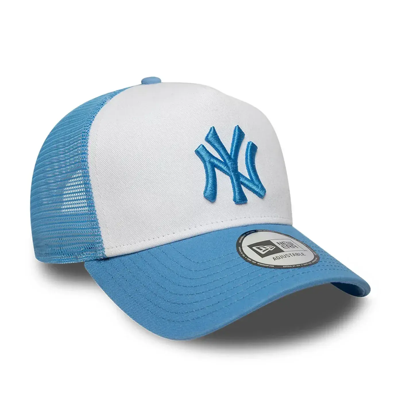 Casquette New Era MLB League Essential 9FORTY A-Frame Trucker – New York Yankees – Pastel Blue thumbnail