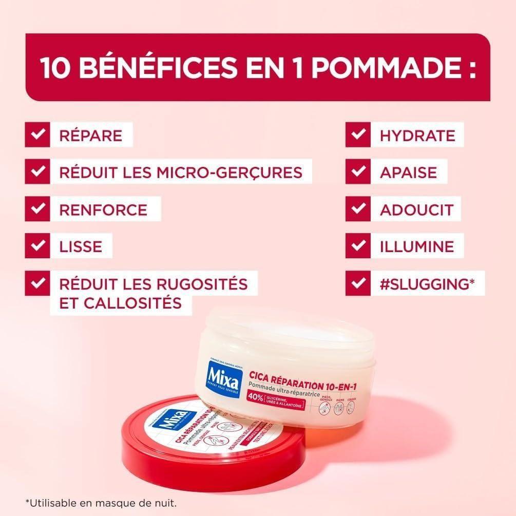 Mixa Expert Peau Sensible Cica Réparation 10-en-1 – Pommade Ultra-Réparatrice thumbnail
