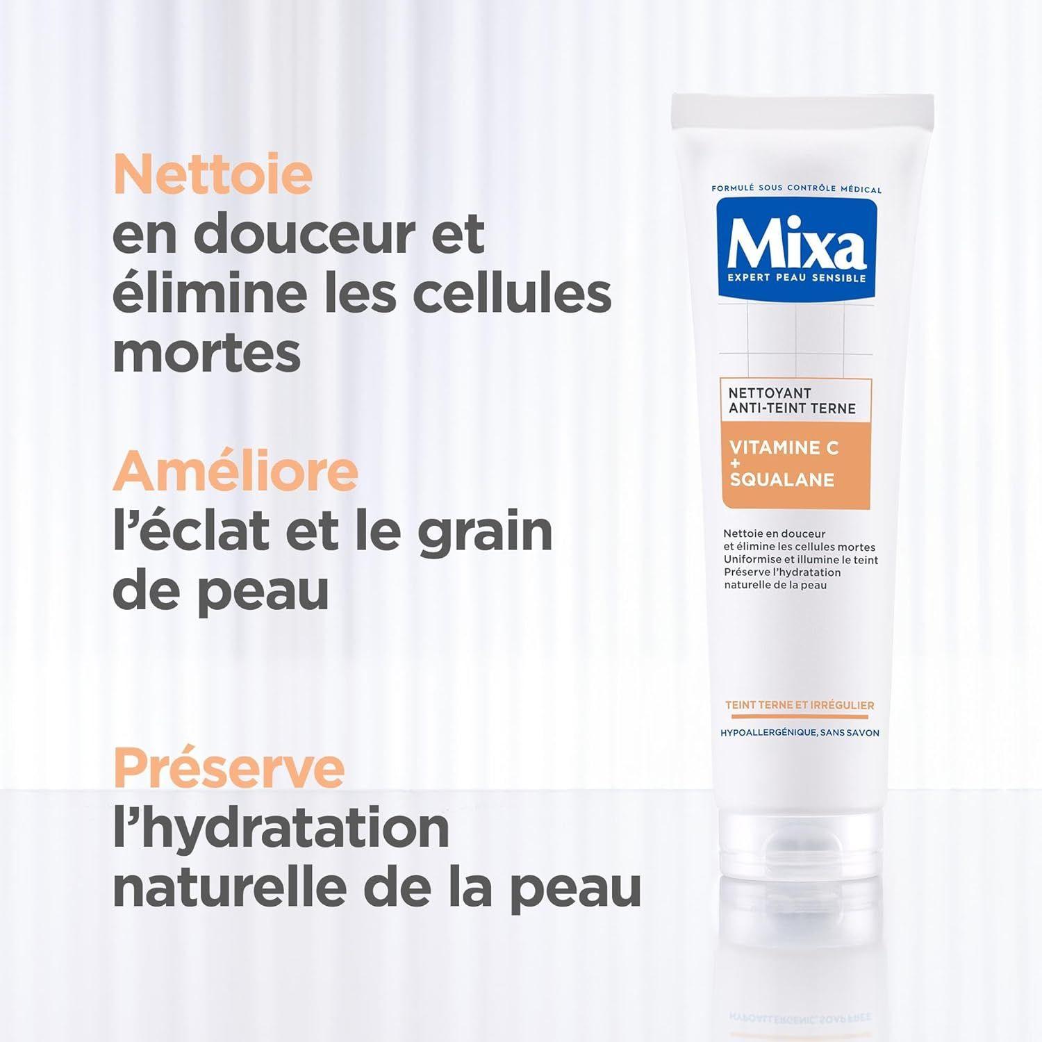 Mixa – Gel Nettoyant Anti-Terne Vitamine C & Squalane 150ml thumbnail