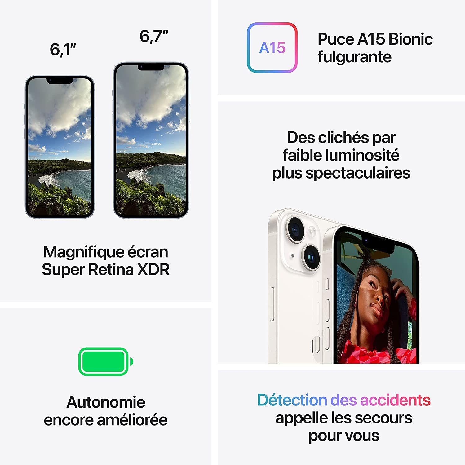 iPhone 14 (128 Go) – Lumière stellaire thumbnail