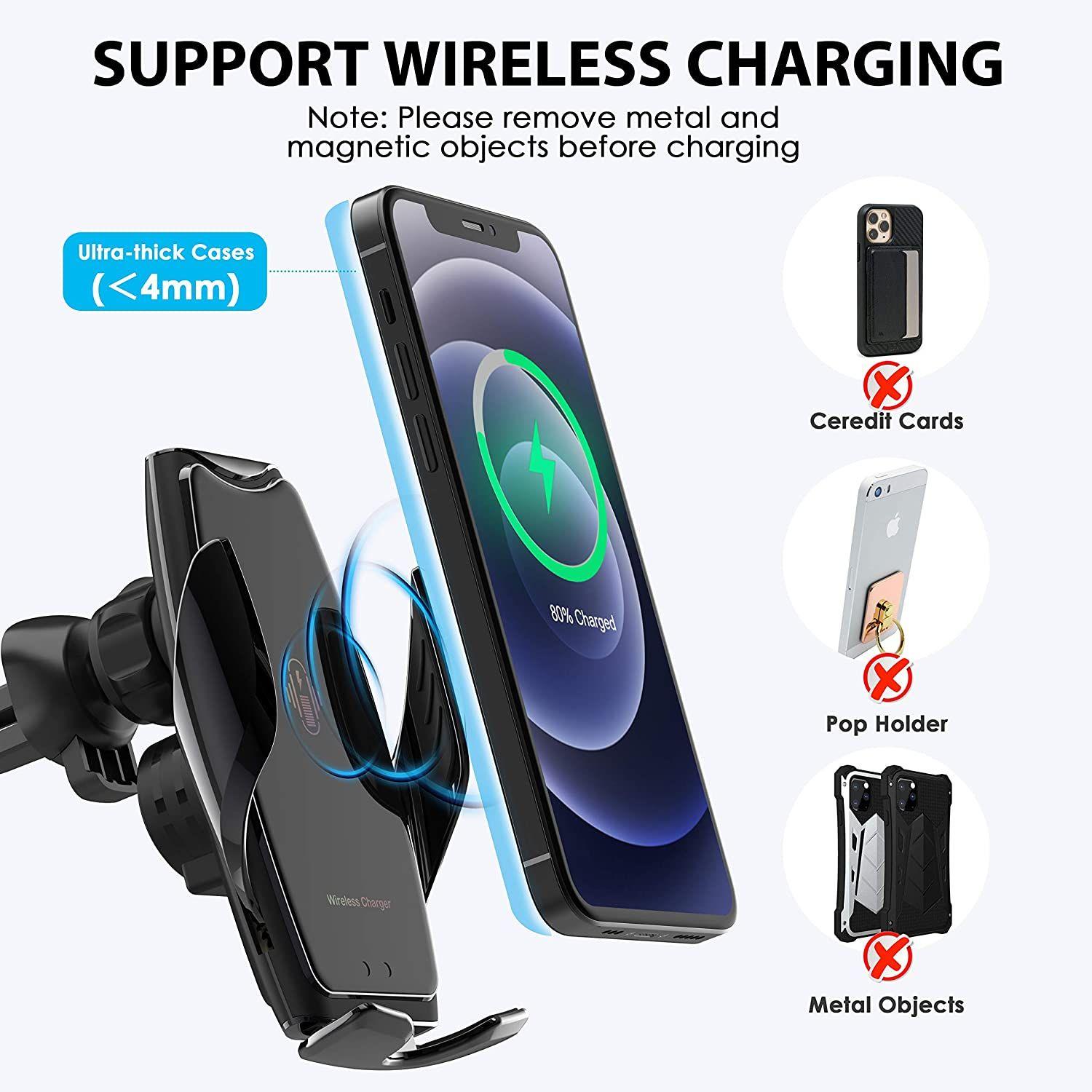 Support téléphone pour voiture avec recharge sans fil thumbnail