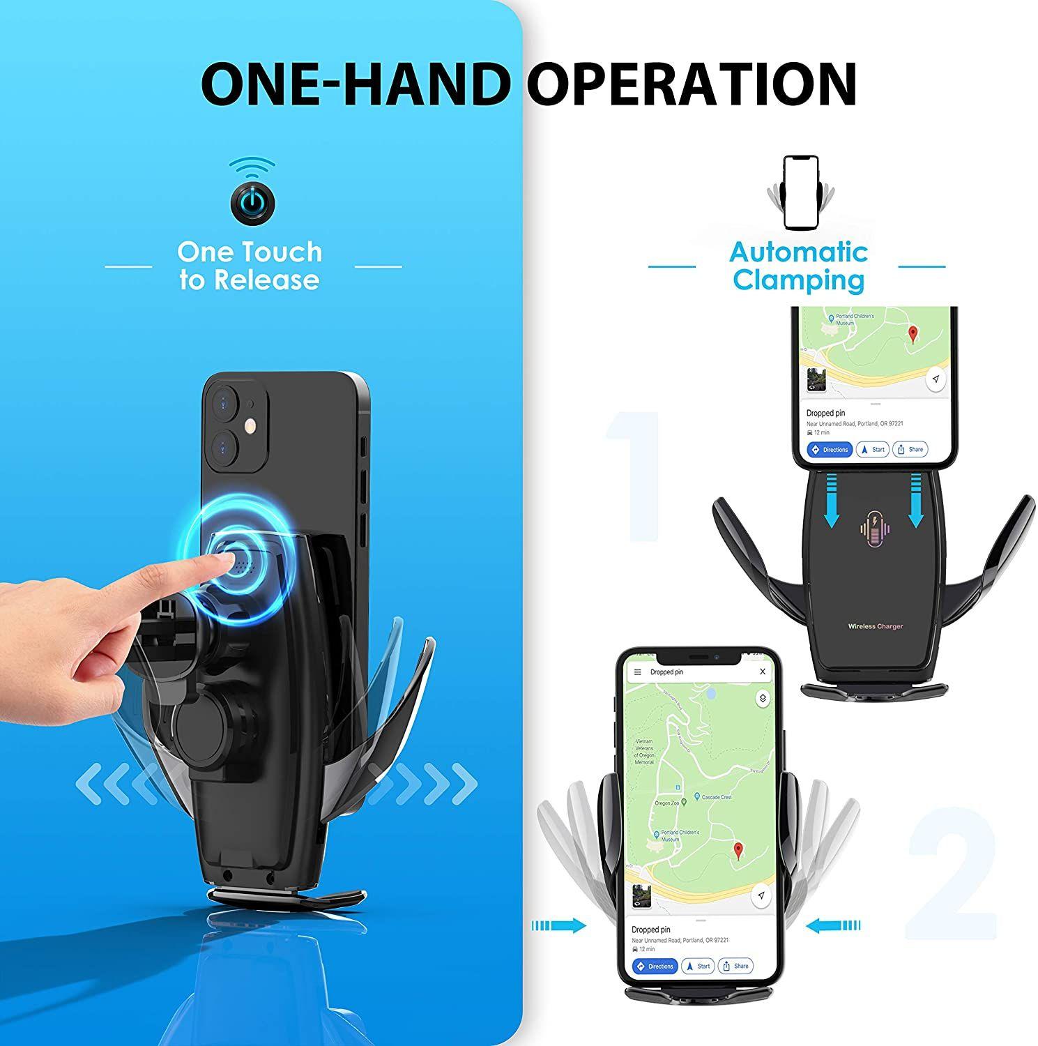 Support téléphone pour voiture avec recharge sans fil thumbnail