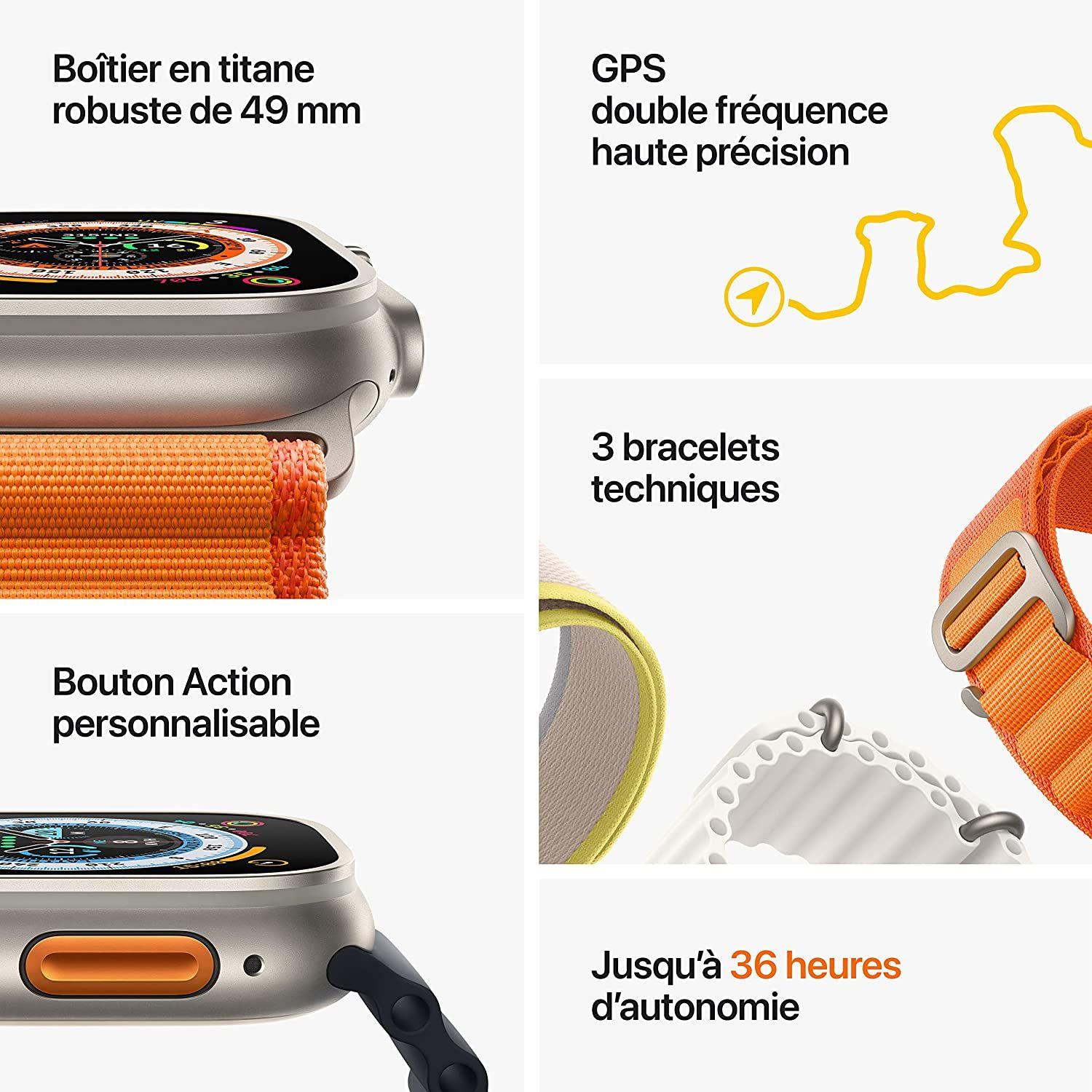 Apple Watch Ultra (49mm)  – Boîtier en Titane – MIDNIGHT thumbnail