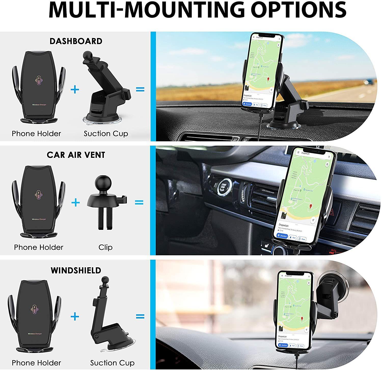 Support téléphone pour voiture avec recharge sans fil thumbnail