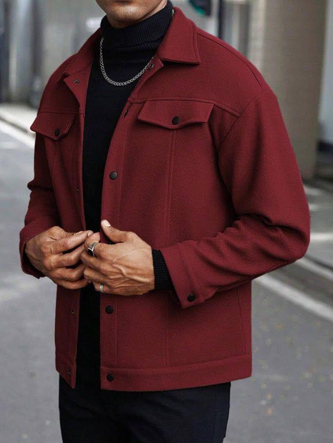 Veste casual pour homme en tissu doux thumbnail