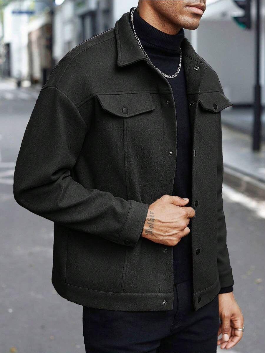 Veste casual pour homme en tissu doux thumbnail