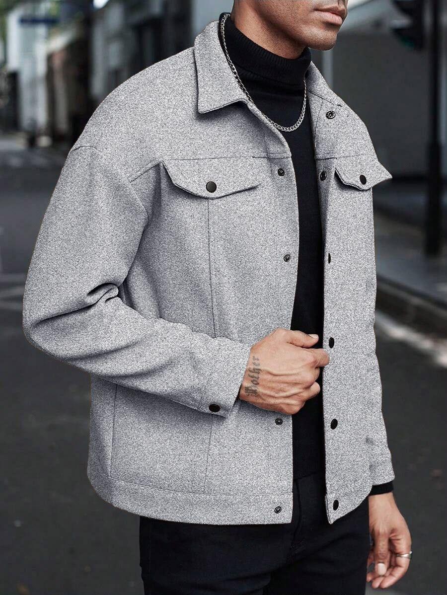 Veste casual pour homme en tissu doux thumbnail