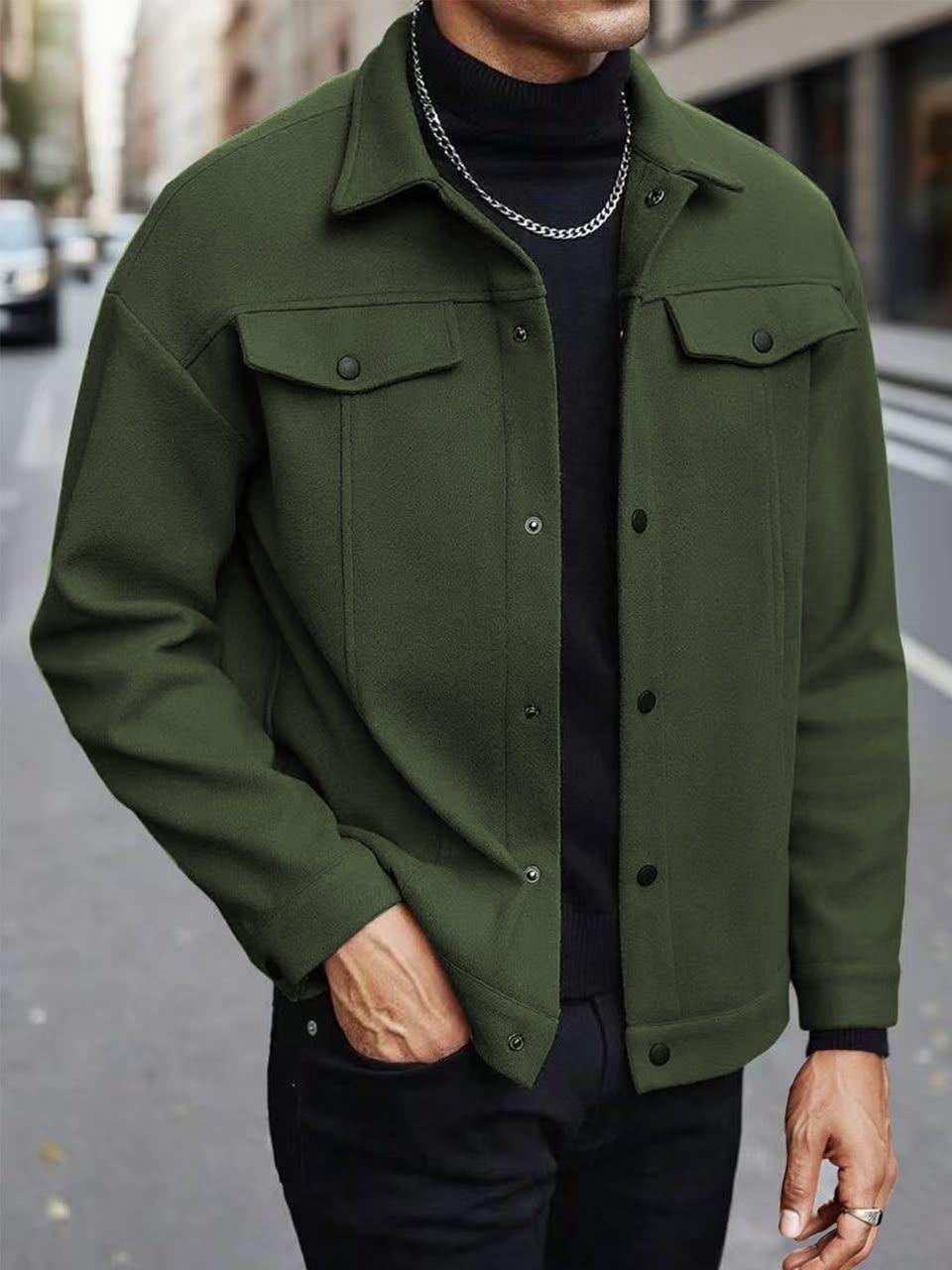 Veste casual pour homme en tissu doux thumbnail