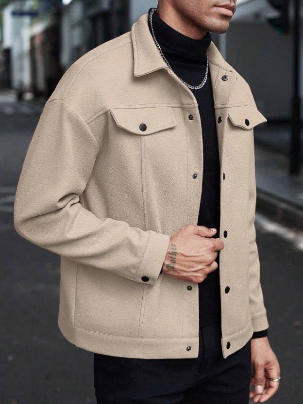 Veste casual pour homme en tissu doux thumbnail