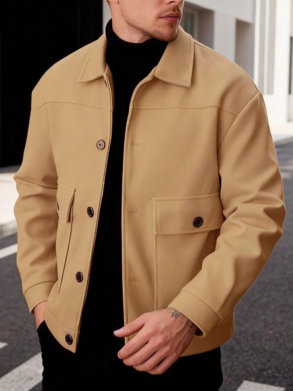 Veste casual pour homme en tissu doux thumbnail