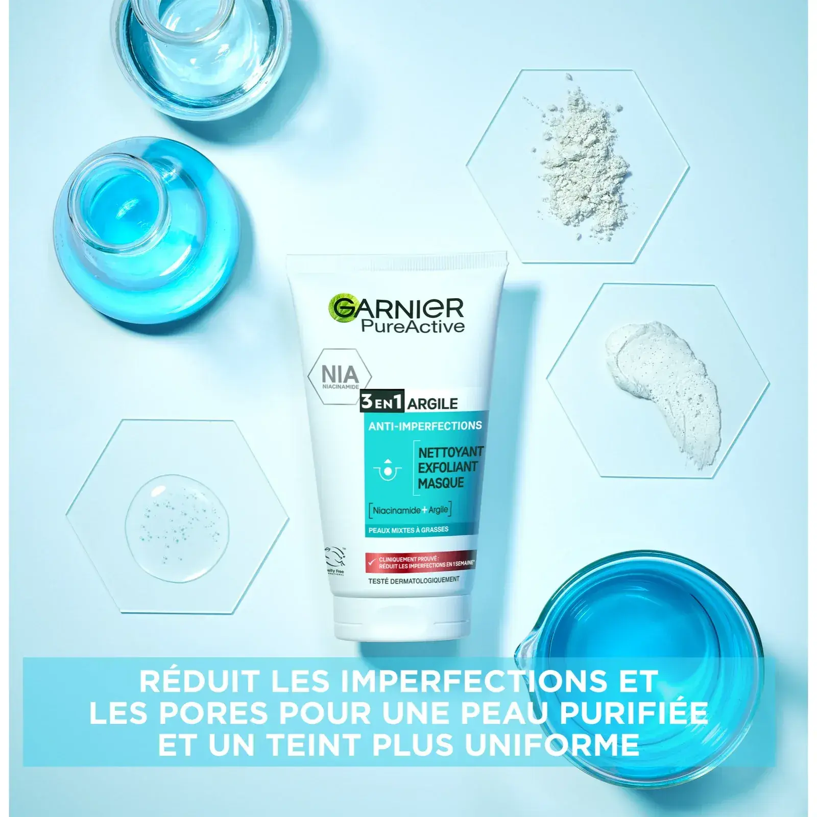 Garnier Pure Active Nettoyant 3En1 Argile Anti-Imperfections thumbnail
