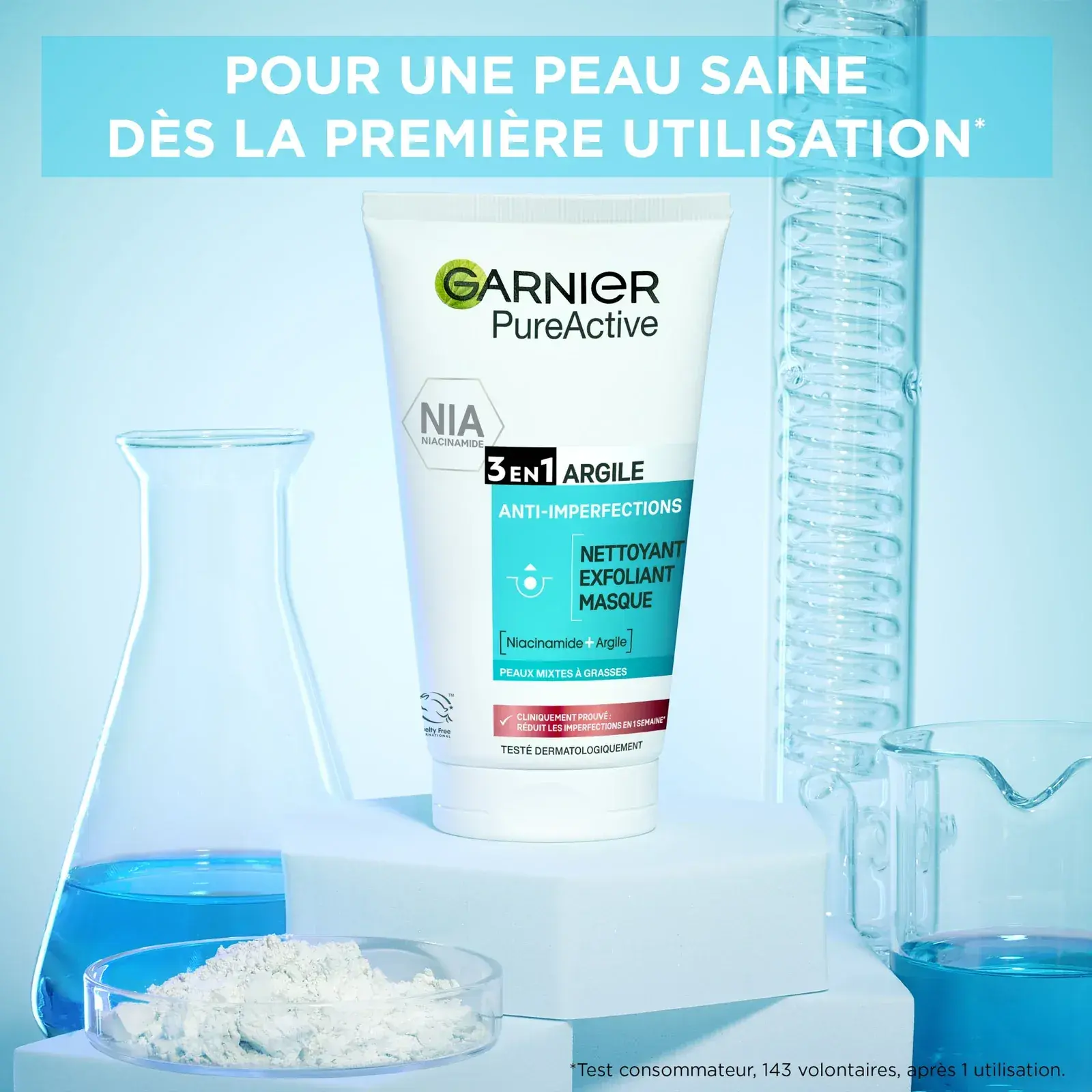 Garnier Pure Active Nettoyant 3En1 Argile Anti-Imperfections thumbnail