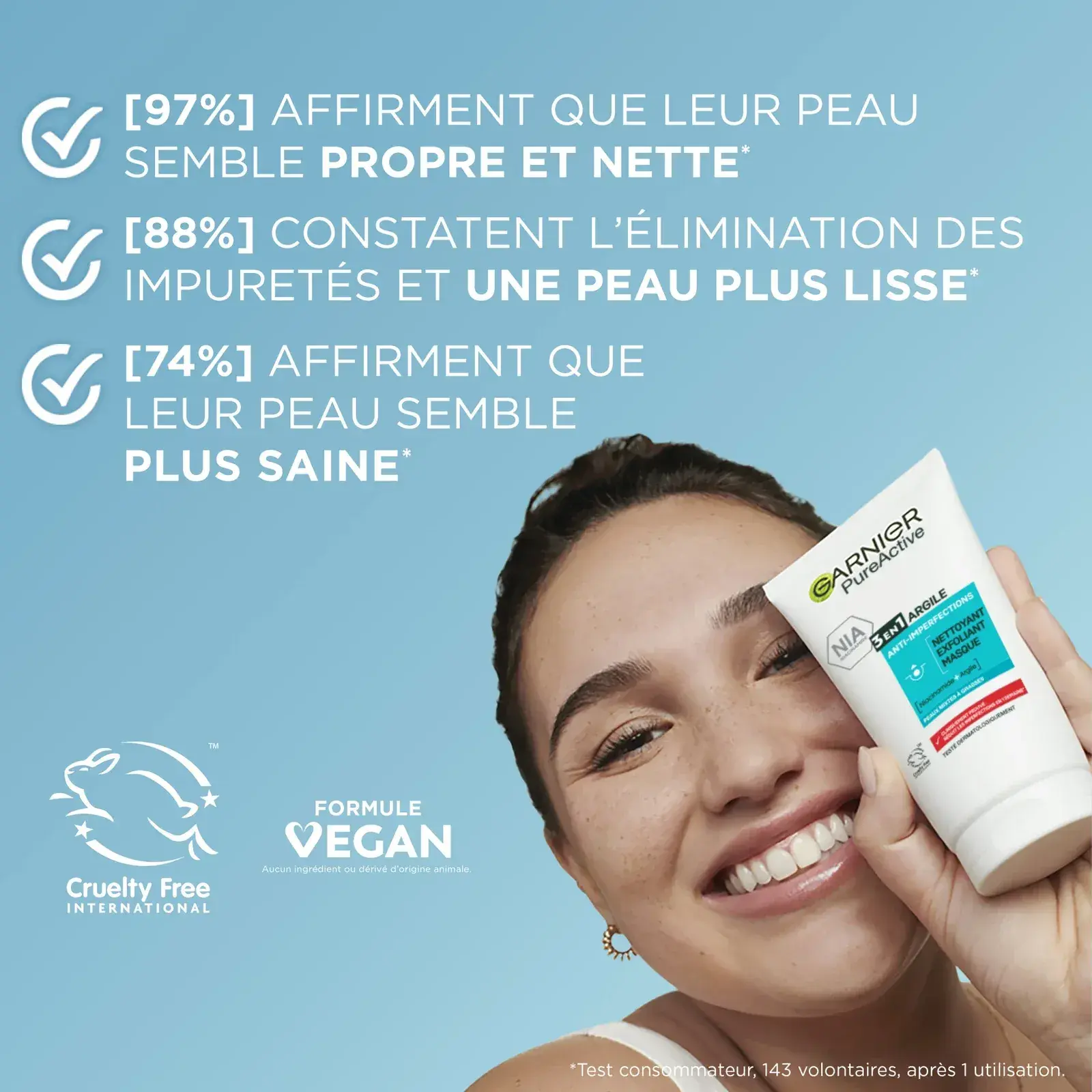 Garnier Pure Active Nettoyant 3En1 Argile Anti-Imperfections thumbnail