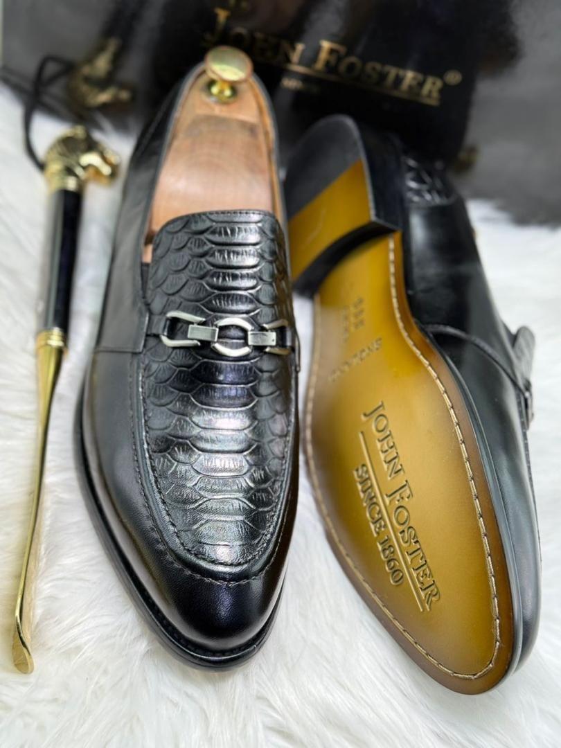 Mocassins en cuir noir John Foster
