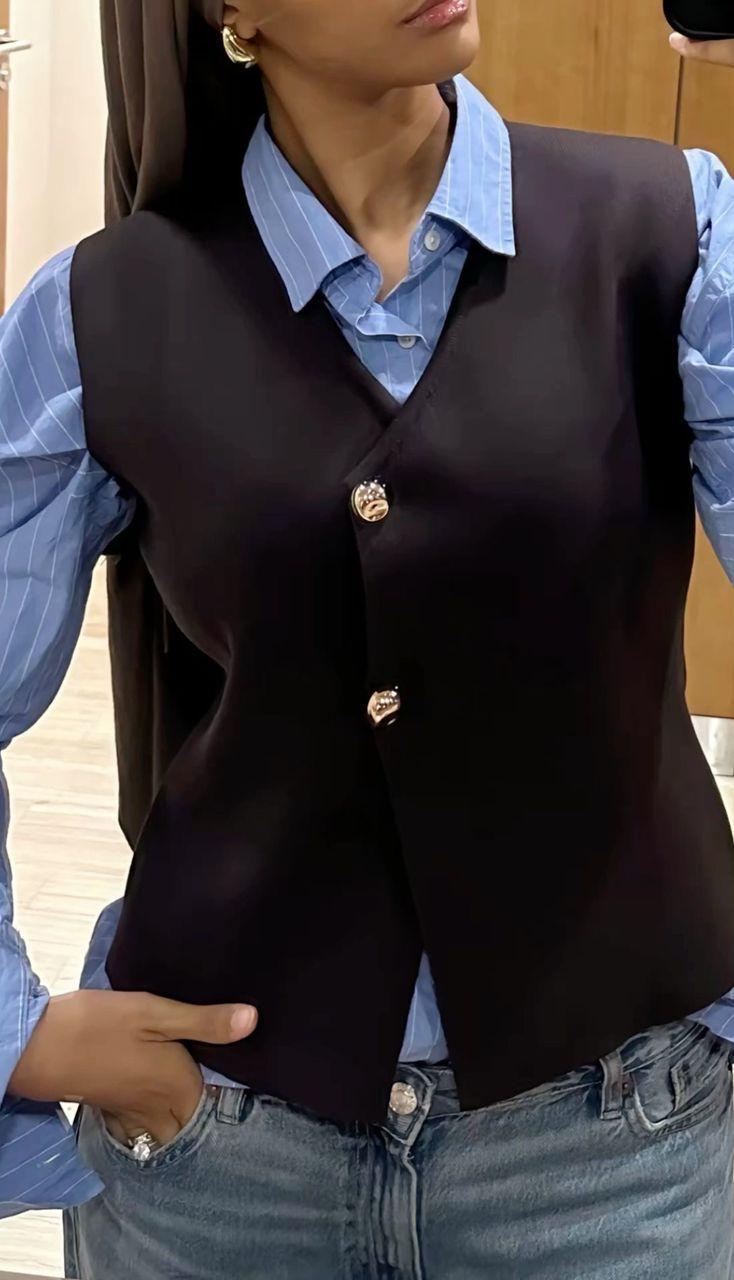 Gilet Zara Sans Manches Femme – Élégance et Superposition Facile thumbnail