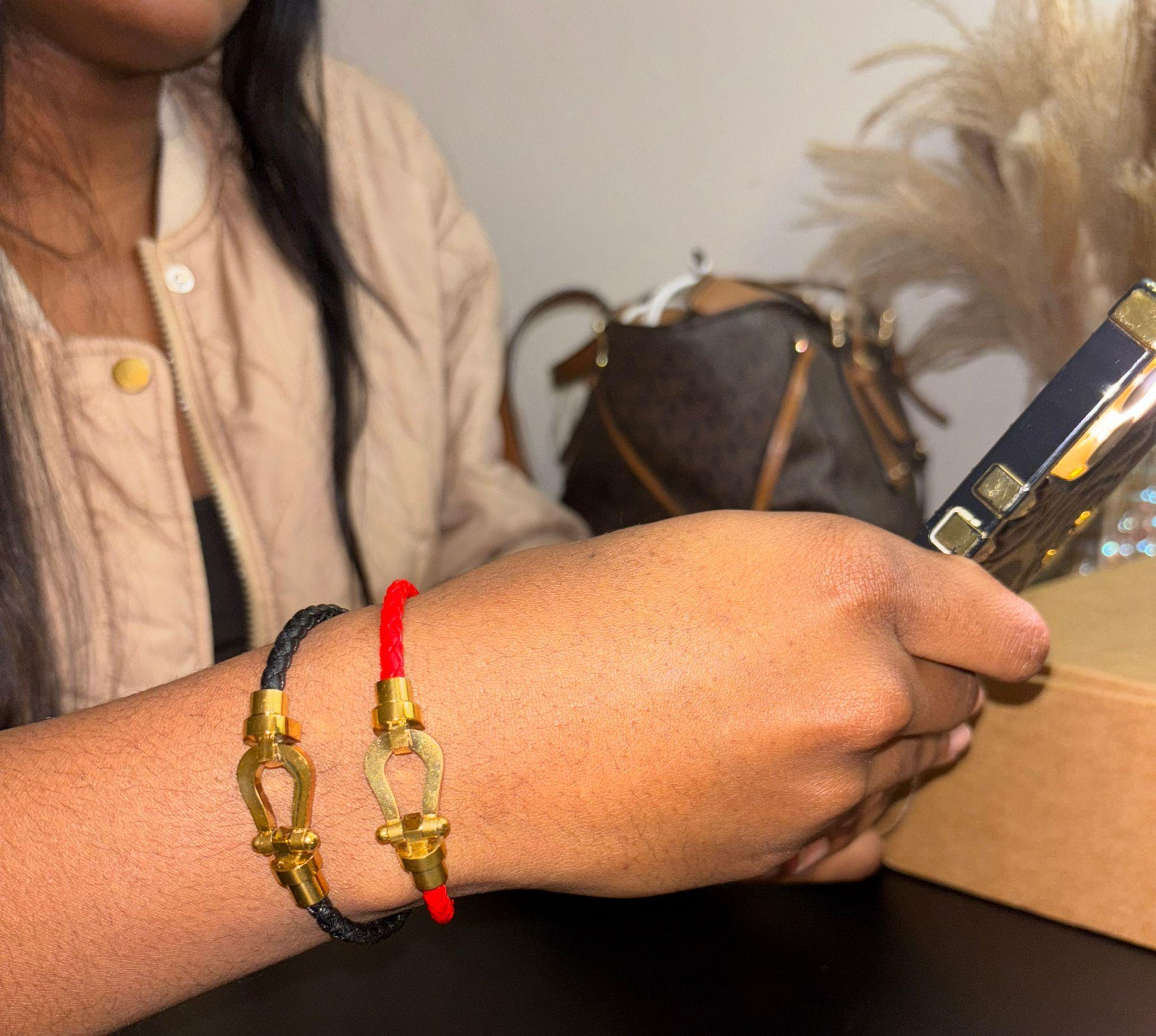 Bracelet en Cuir avec boucle en Acier Inoxydable thumbnail