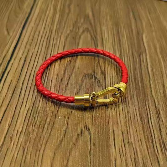 Bracelet en Cuir avec boucle en Acier Inoxydable thumbnail