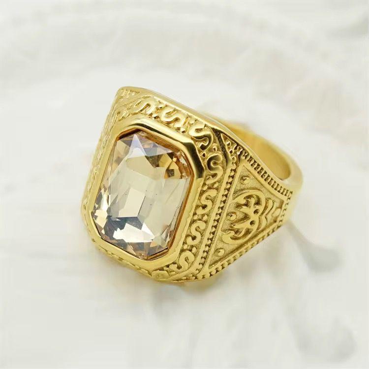Bague Royale pierre bleu et blanche  thumbnail