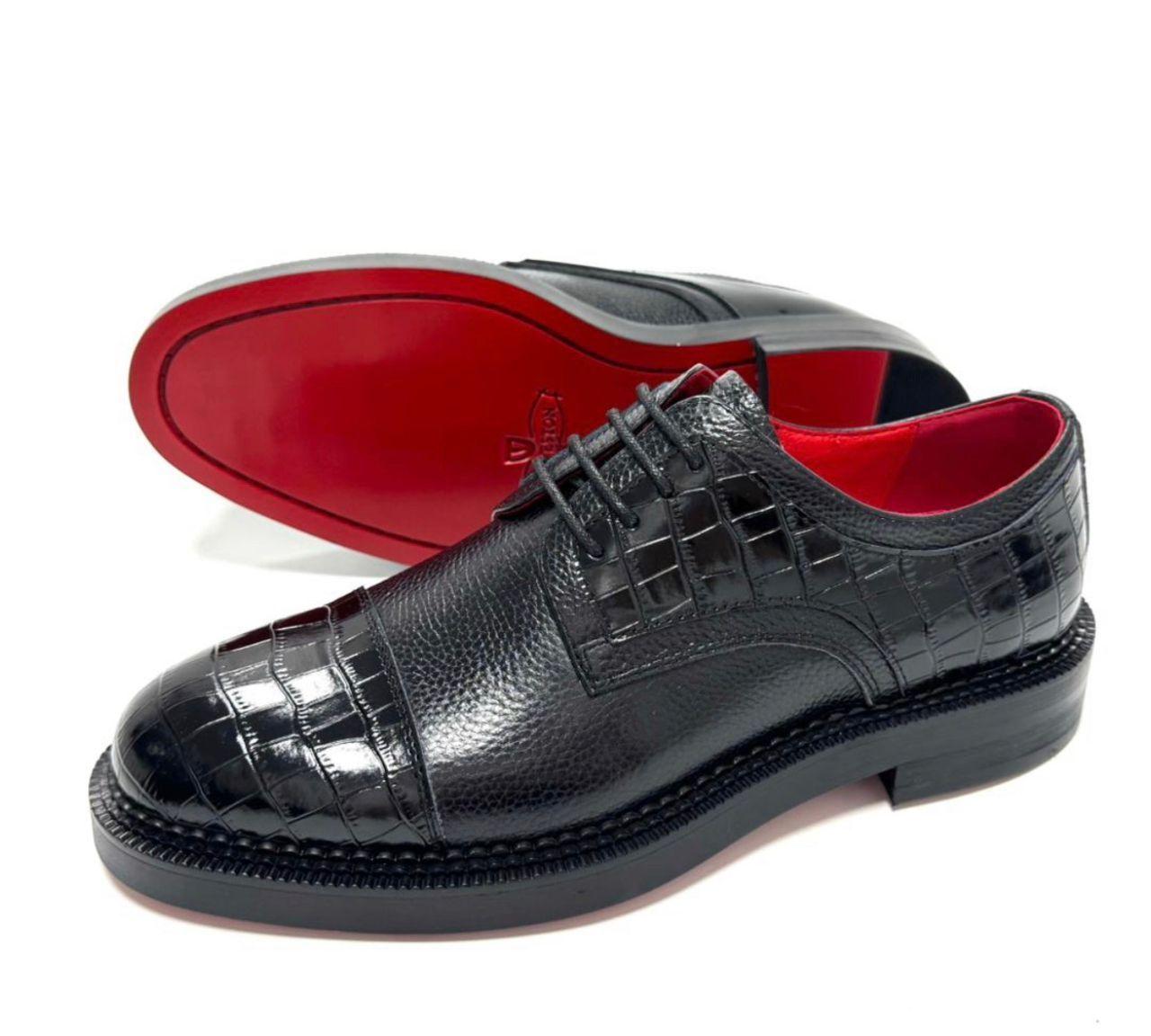 Souliers en Cuir Semi-Croco J.M. Weston – Élégance de Luxe pour Homme thumbnail