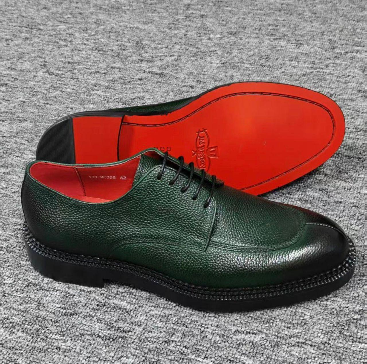 Souliers J.M. Weston en Cuir Vert – Élégance Moderne et Raffinée thumbnail
