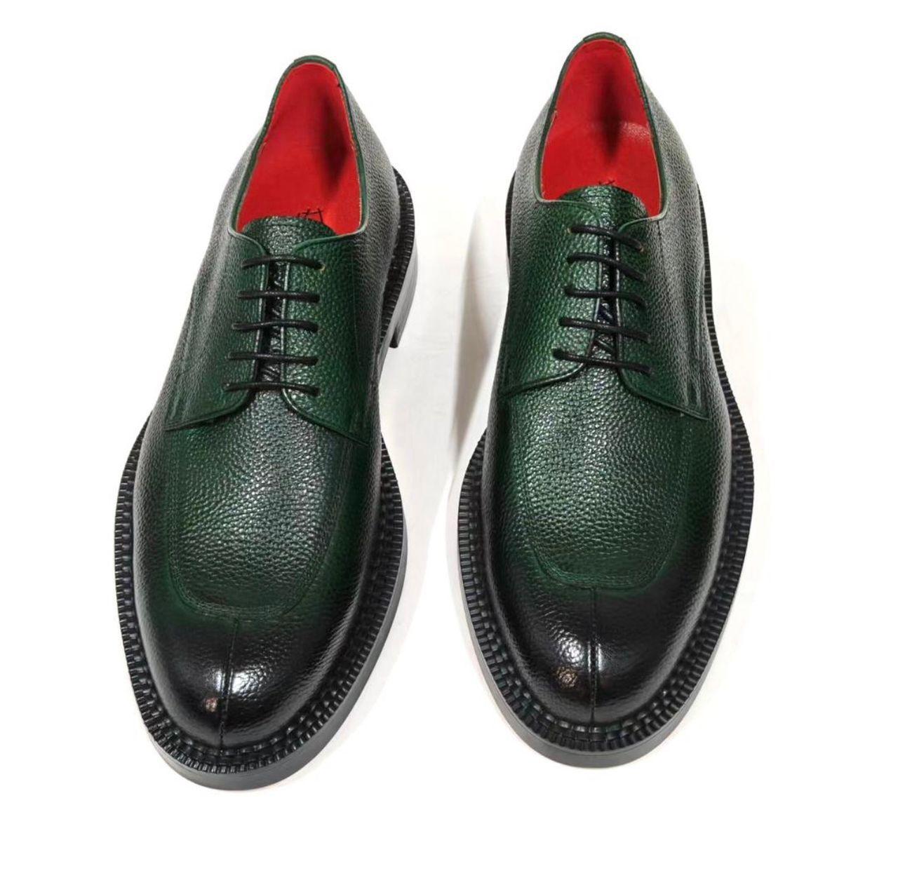 Souliers J.M. Weston en Cuir Vert – Élégance Moderne et Raffinée thumbnail