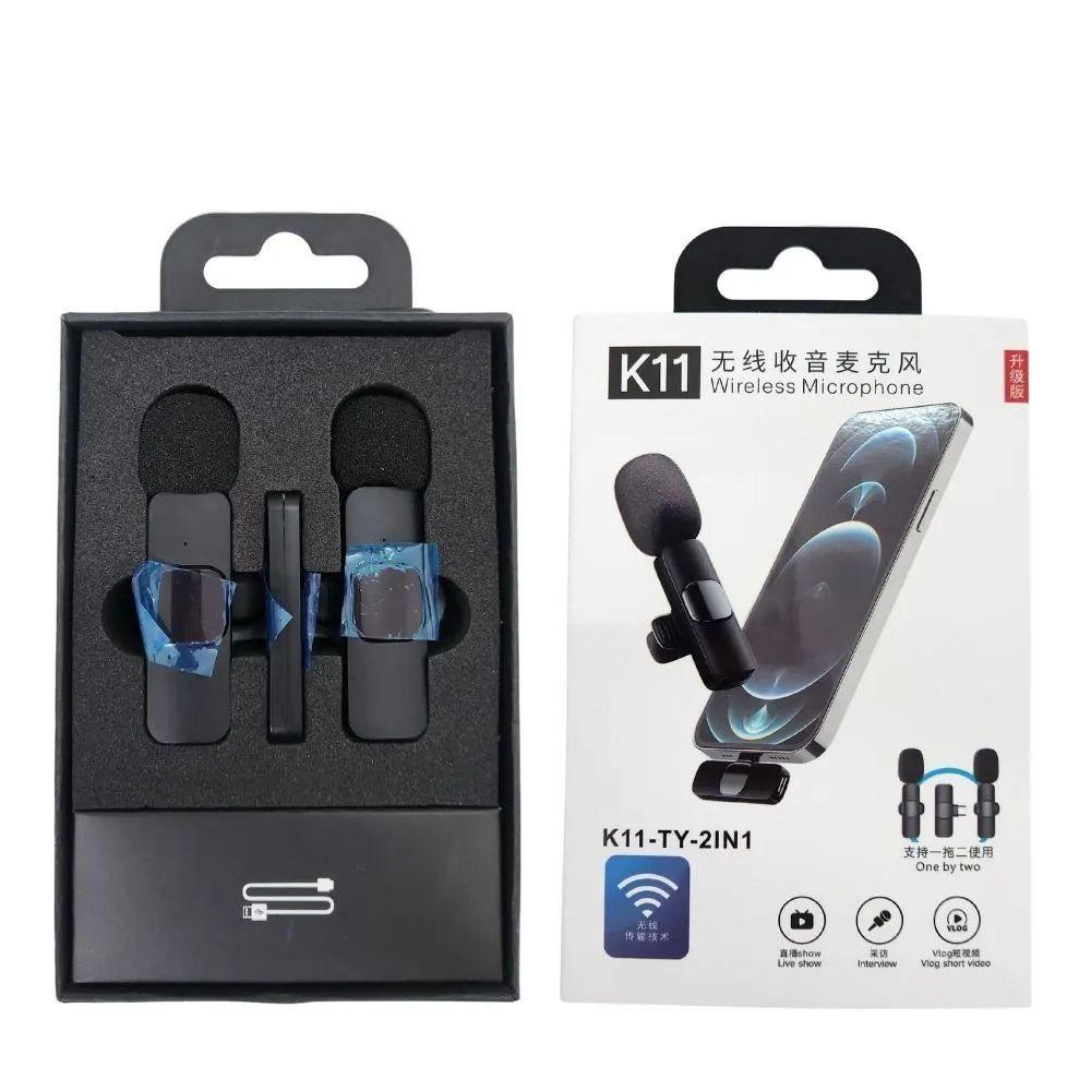 Micro Cravate Sans Fil K11 Mini – Microphone Clip-On Bluetooth 2.4GHz
