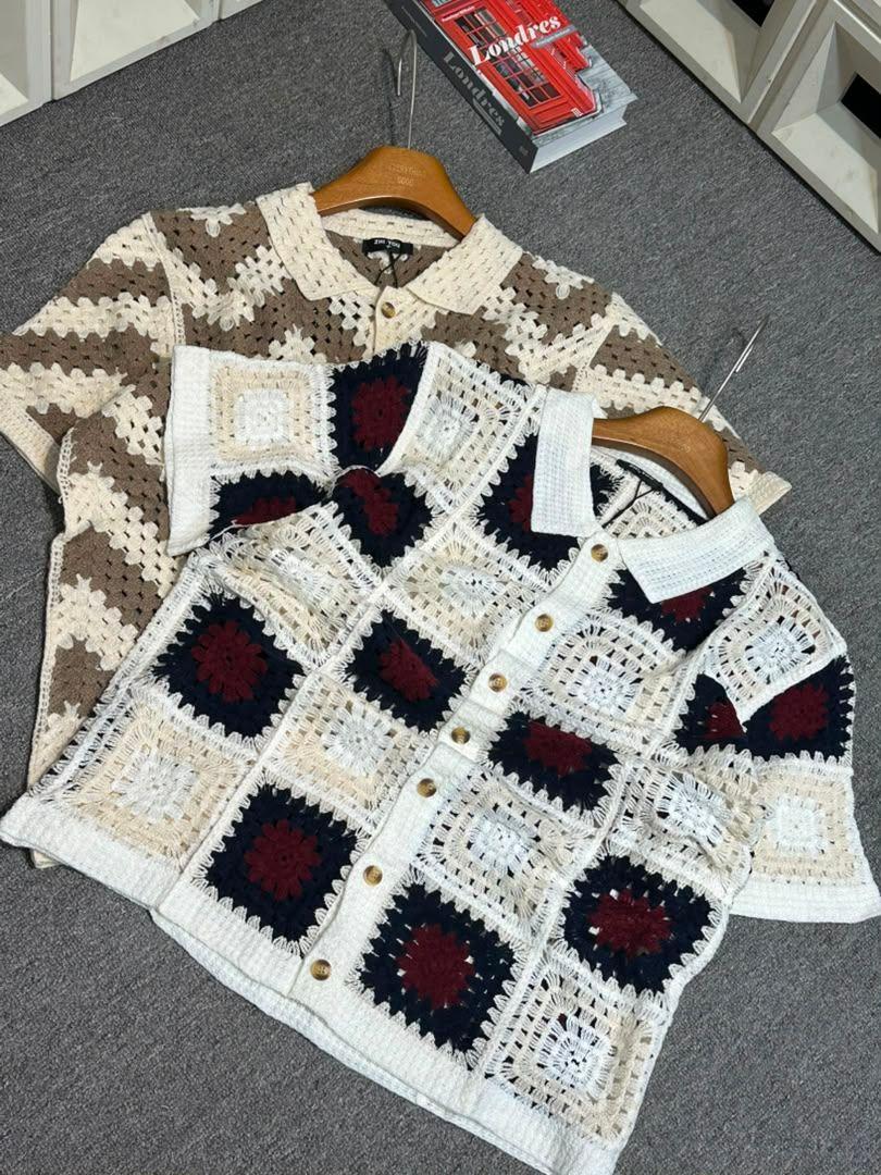 T-Shirt Homme en Maille Crochet thumbnail