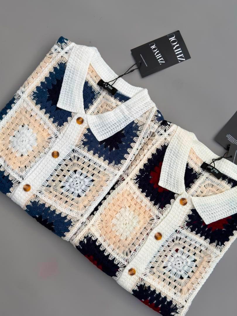 T-Shirt Homme en Maille Crochet thumbnail