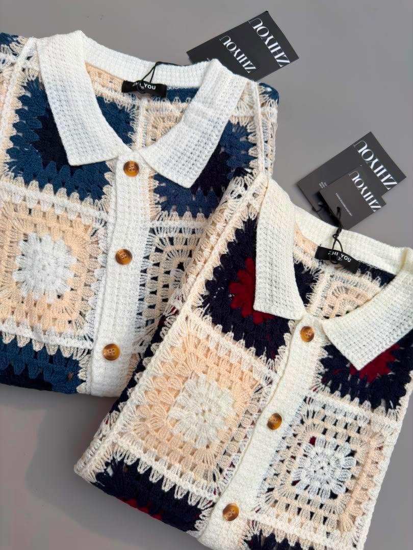 T-Shirt Homme en Maille Crochet thumbnail