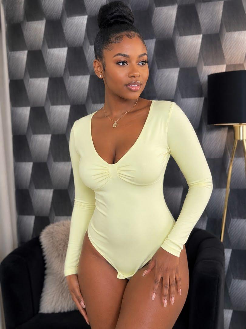 Body Femme Col V à Manches Longues thumbnail