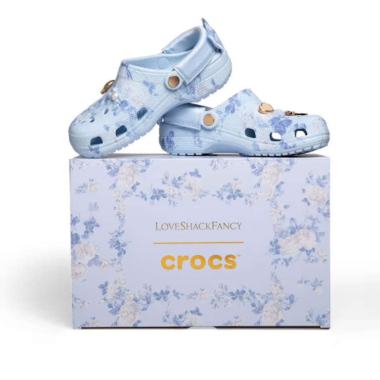 Crocs x LoveShackFancy Blue Classic Clog thumbnail