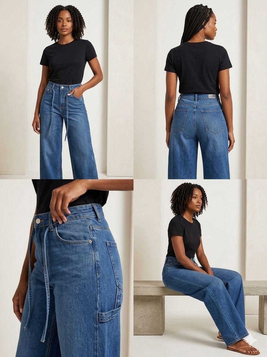 Pantalon Jeans Boyfriend Femme thumbnail