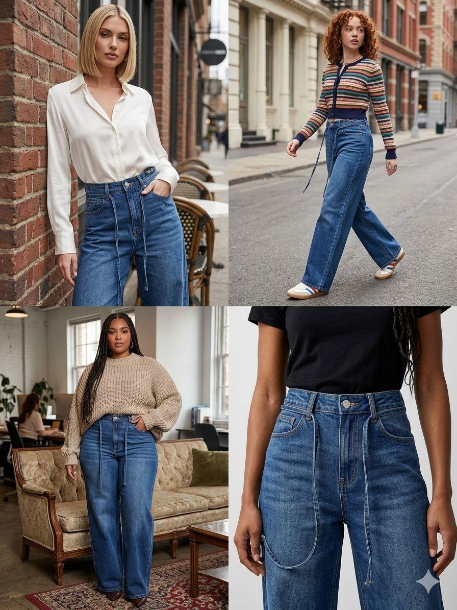 Pantalon Jeans Boyfriend Femme thumbnail