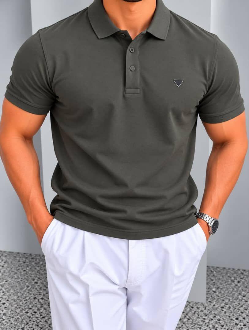 Polo homme à écusson triangle