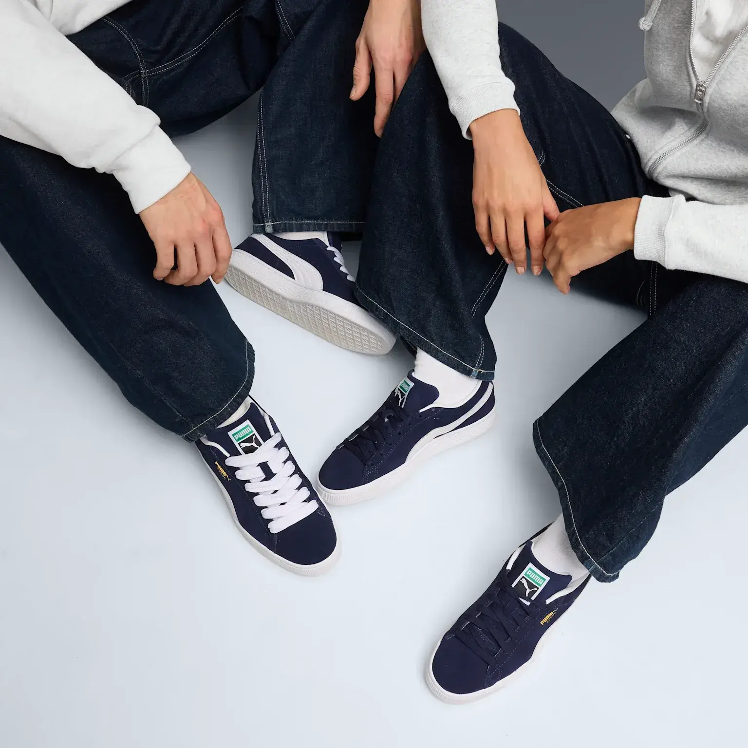 Puma Suede Navy White  thumbnail