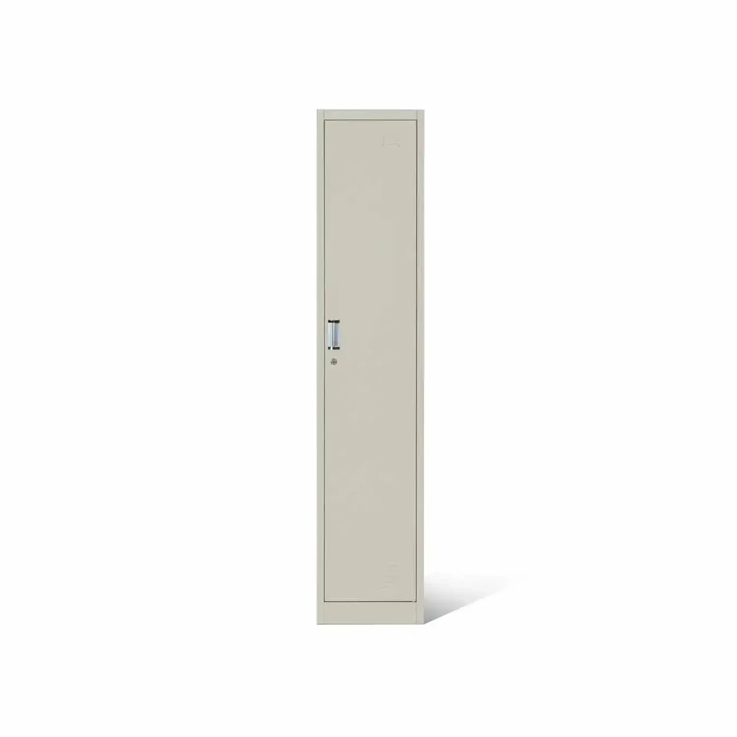 Armoire penderie métallique 1 porte avec tringle et étagère