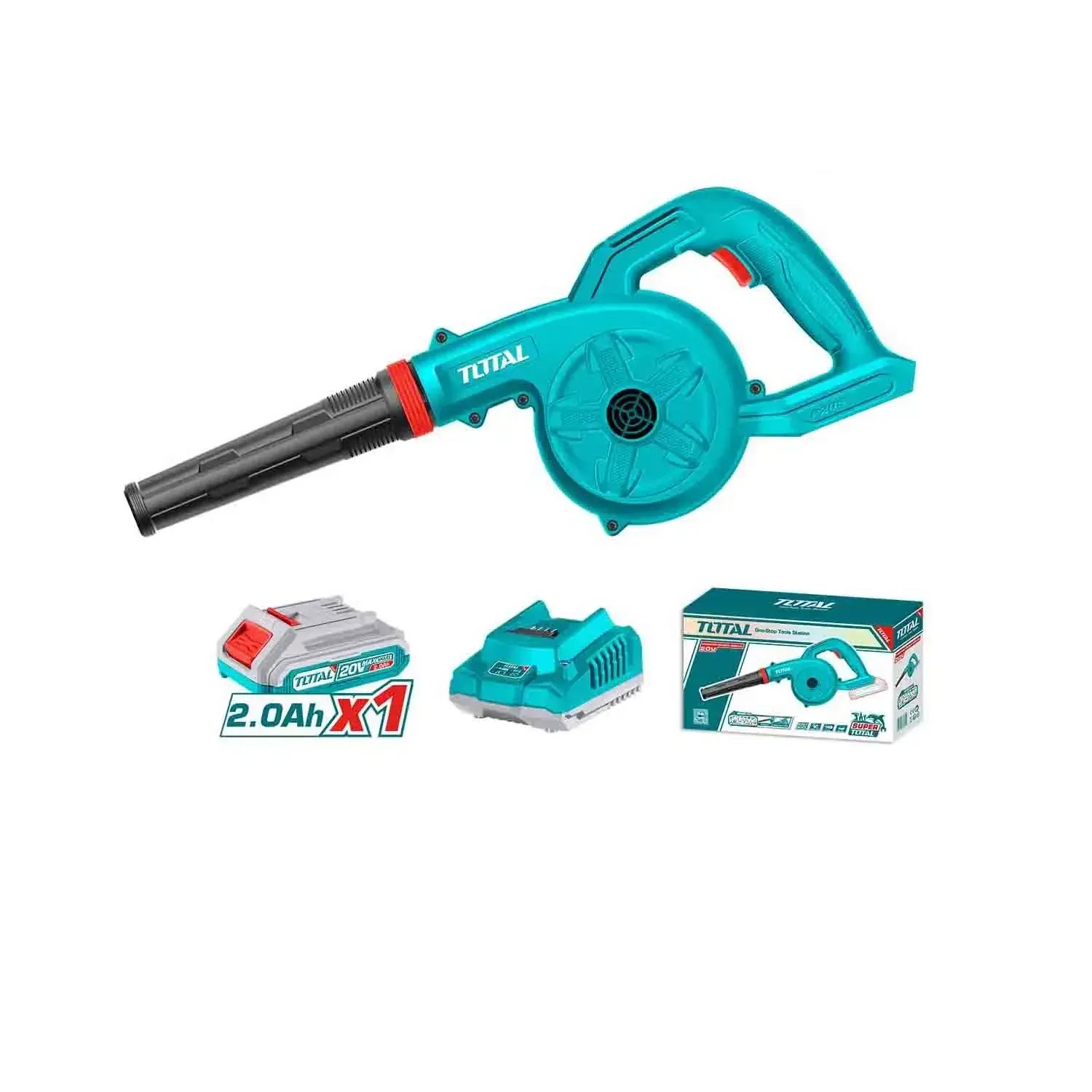 Souffleur sans fil Total 20 V Li-ion avec batterie 2,0 Ah TABLI200281