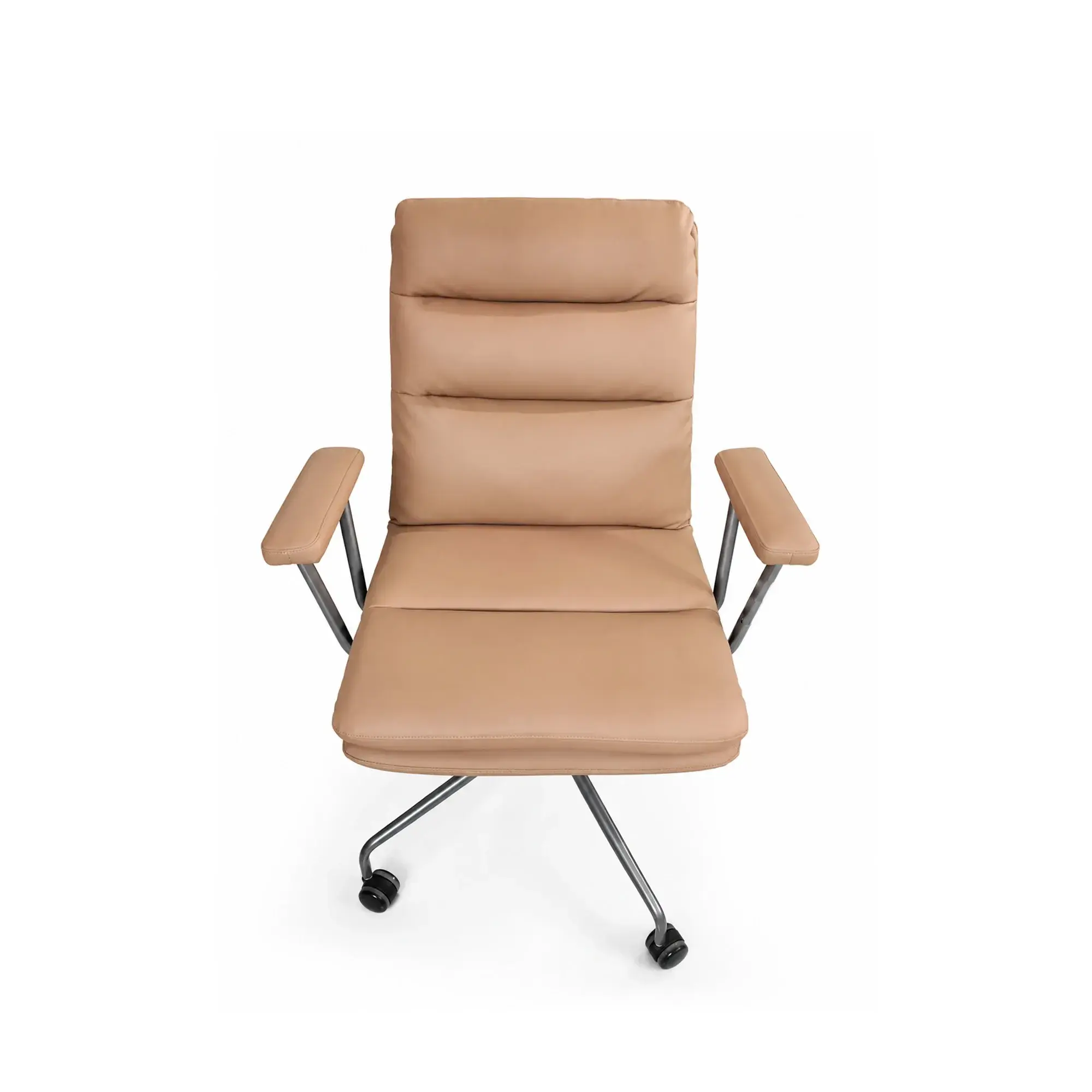 Chaise de bureau exécutive dossier moyen en similicuir H684B - Orange