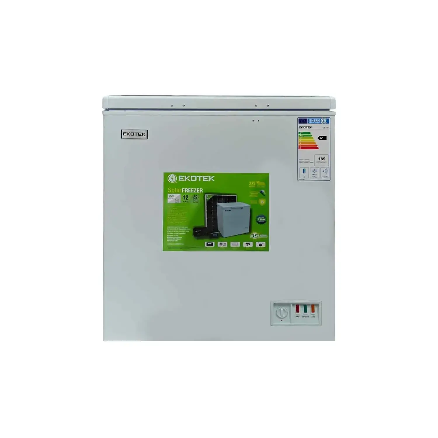Congélateur solaire Ekotek ET-150 150 L - Kit panneau 275 W + batterie 150 Ah