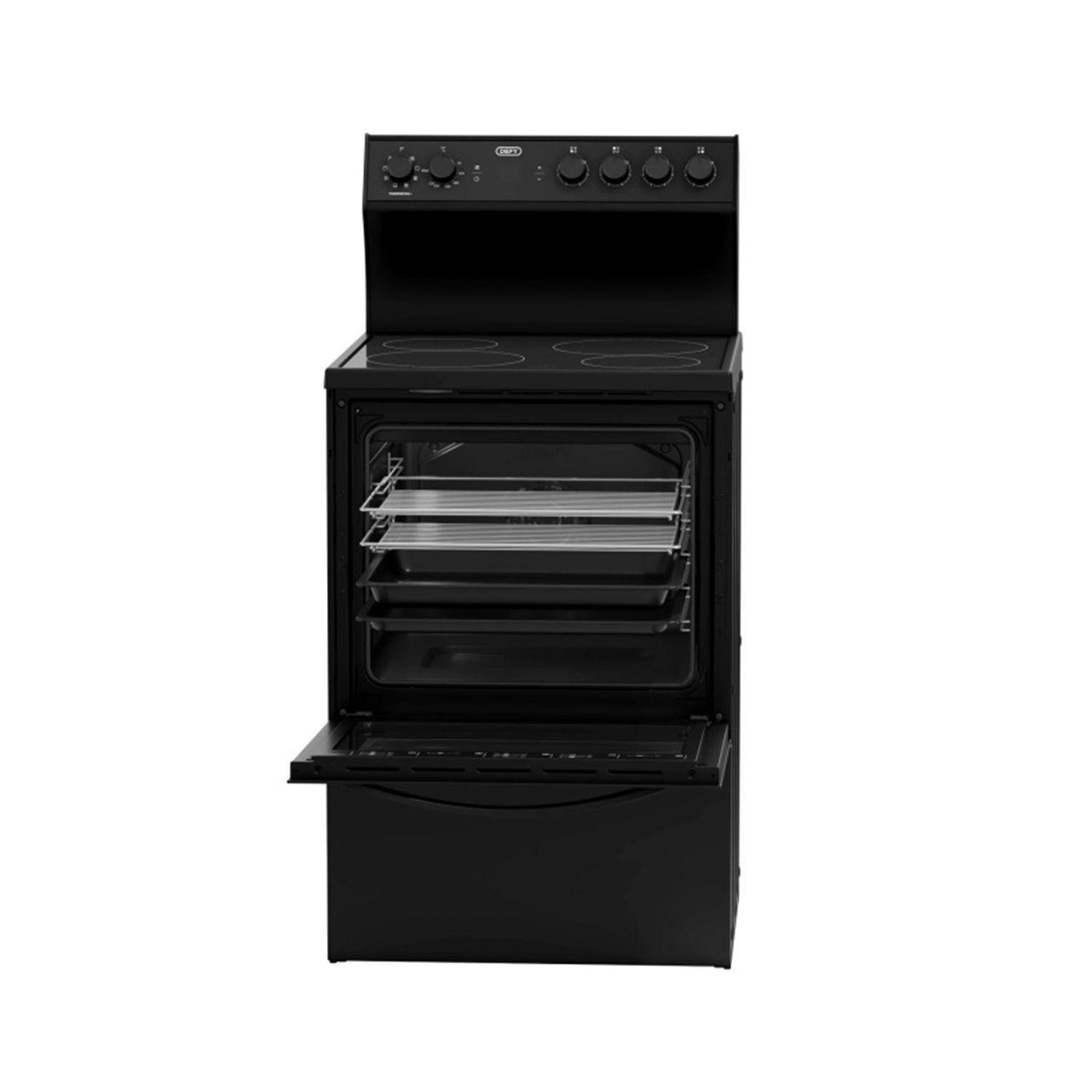 Cuisinière vitrocéramique Defy DSS617 4 foyers 60 cm - Four 71 L, noir