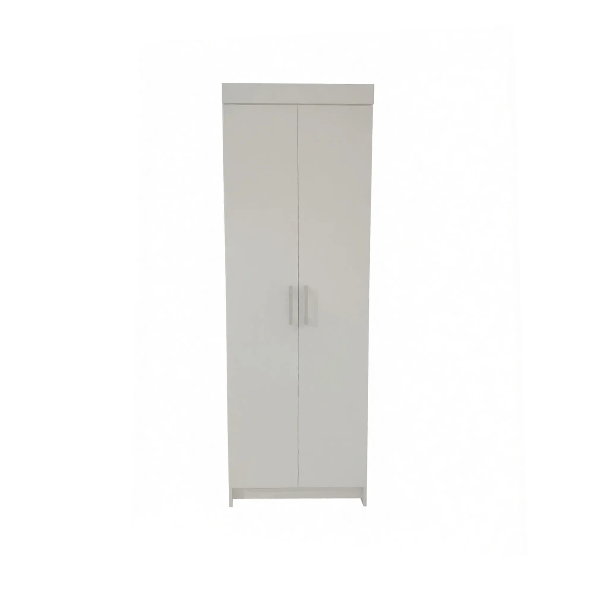 Armoire en bois 2 portes - Blanc brillant