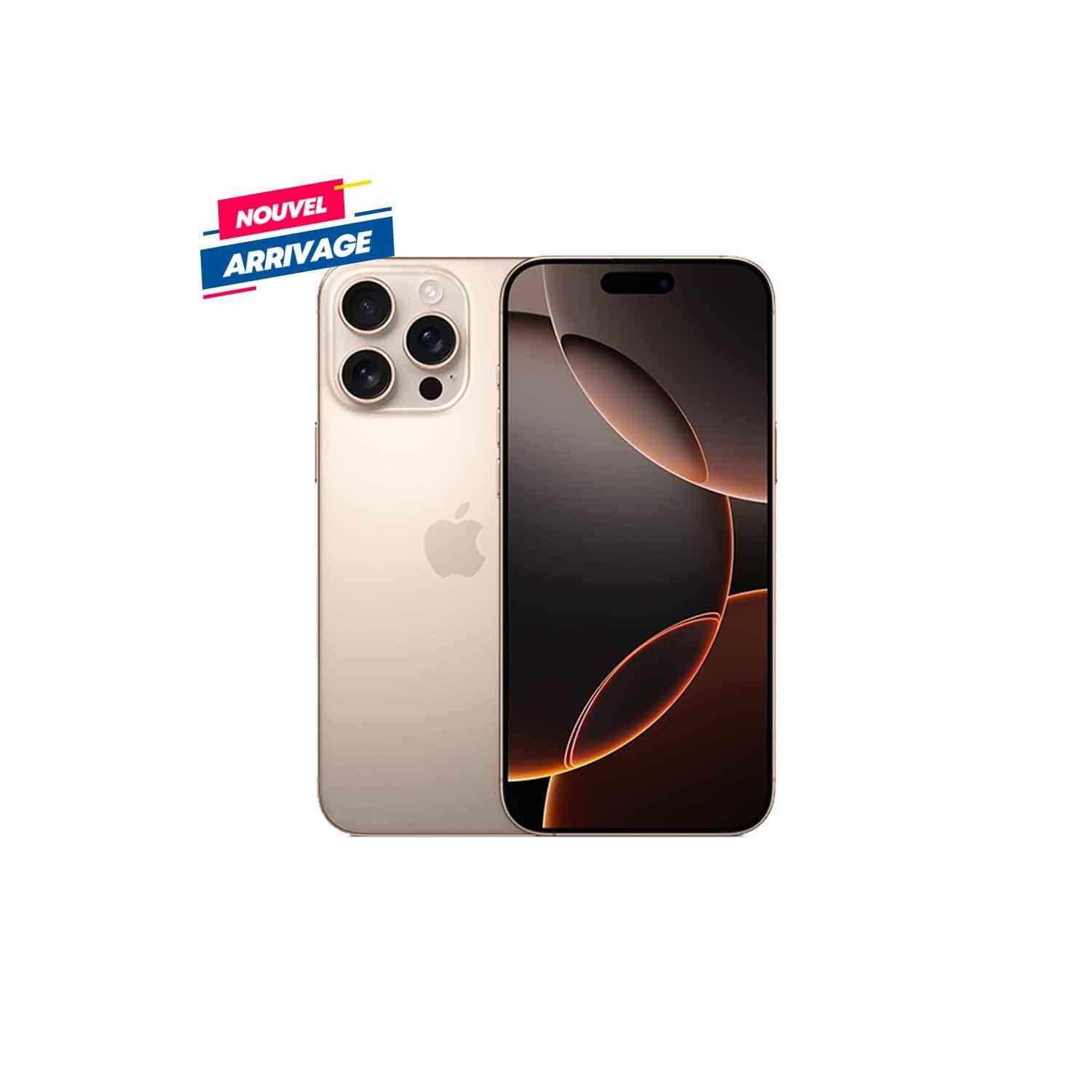 Smartphone Apple iPhone 16 Pro Max 256 Go Double SIM - Titane désert
