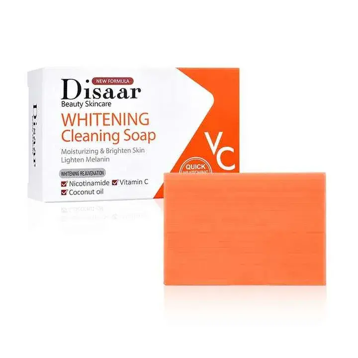 DISAAR Savon Nettoyant à la Niacinamide, Vitamine C & Huile de Coco