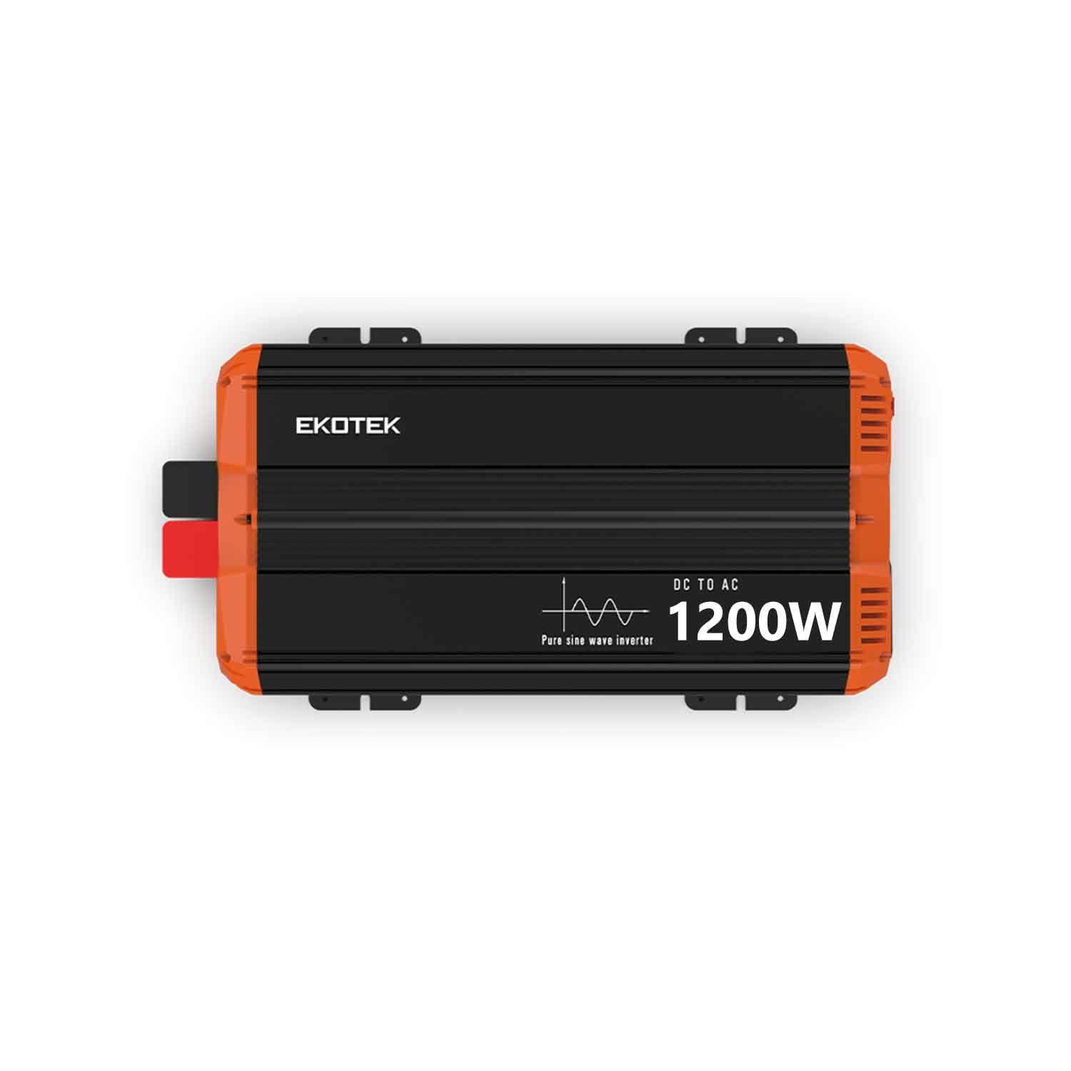 Onduleur pur sinus Ekotek ET-PSC1200 1200 W 12 V - Hors réseau, télécommande
