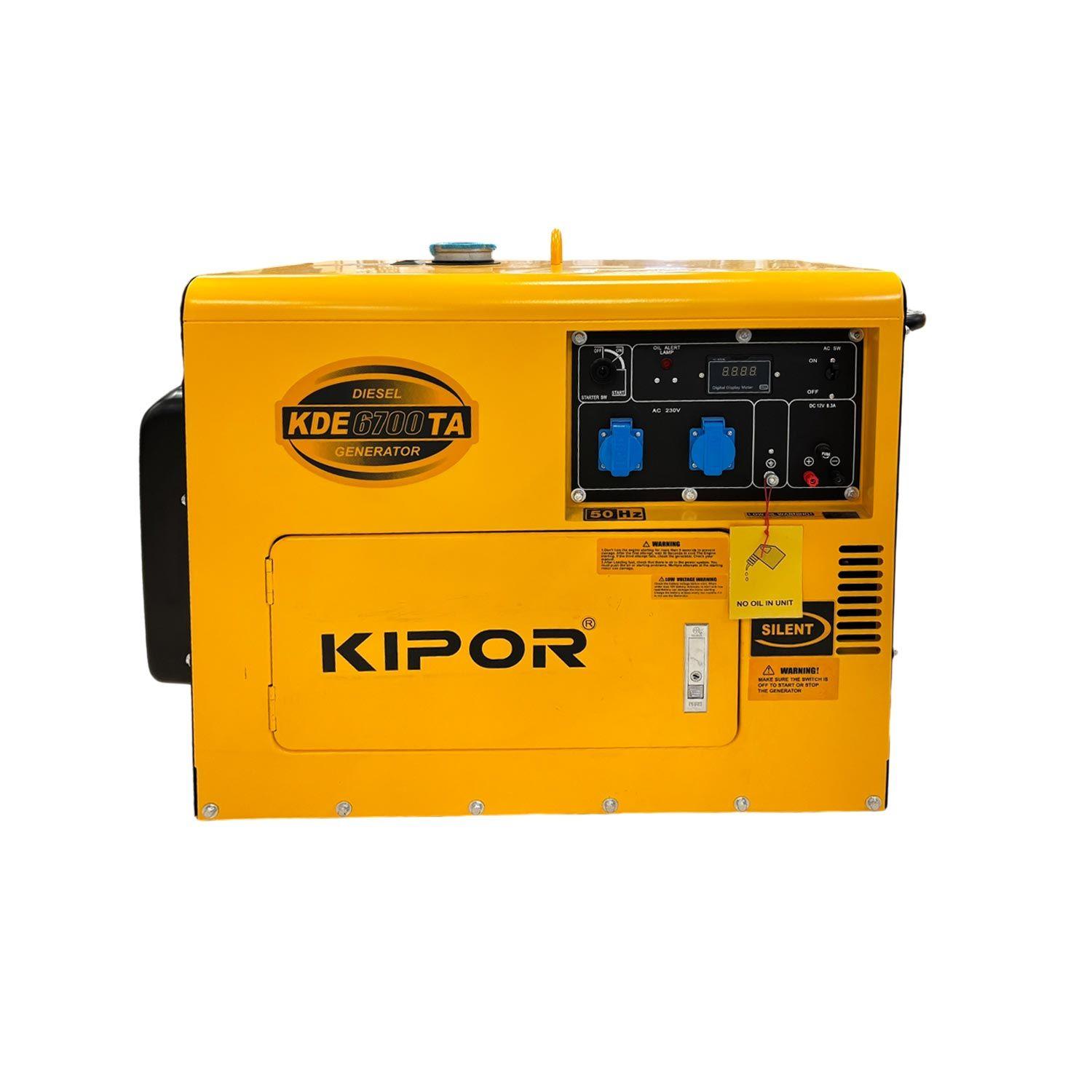 Groupe électrogène diesel Kipor KDE6700TA 4.5 kVA monophasé