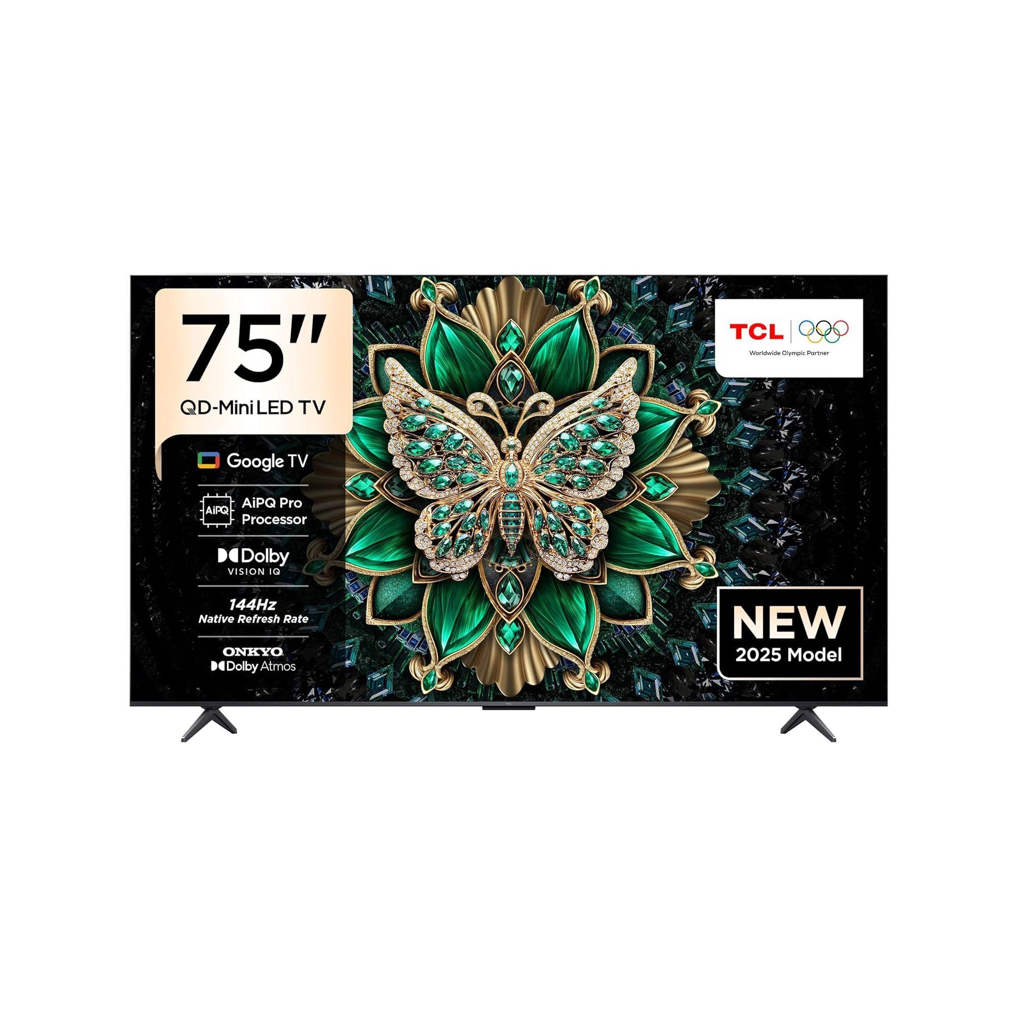 Téléviseur TCL 75" 75C6K QD-Mini LED 4K - Google TV, 144 Hz