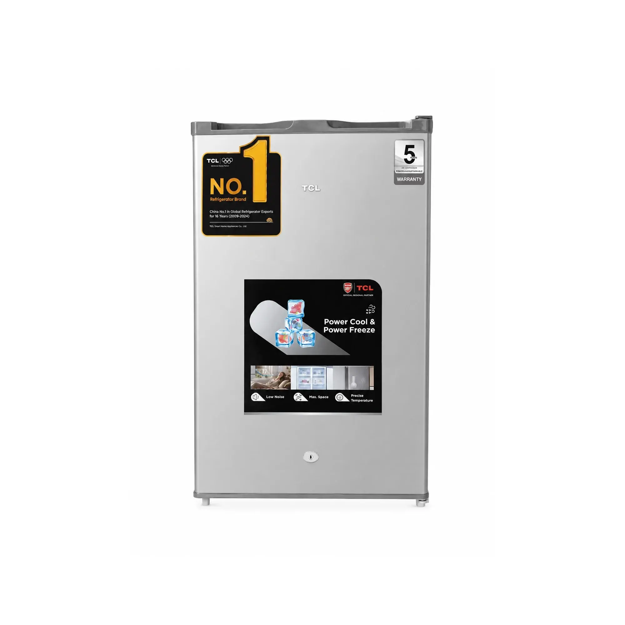 Réfrigérateur 1 porte TCL F117SDS 117 L - Silver